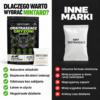 Mintaro - Naturalne saszetki na odstraszanie myszy