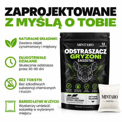 Mintaro - Naturalne saszetki na odstraszanie myszy