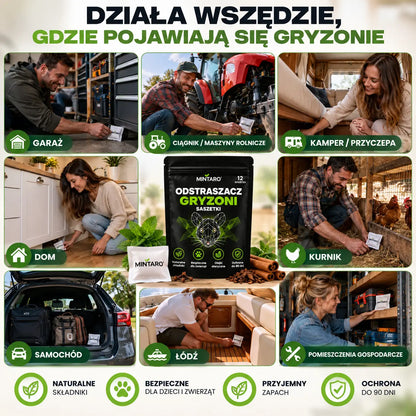 Mintaro - Naturalne saszetki na odstraszanie myszy
